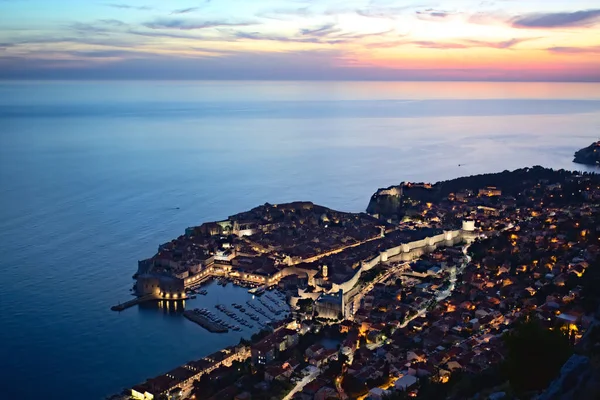 Esta Vista Dubrovnik Foi Tomada Caminho Cable Car Panorama — Fotografia de Stock