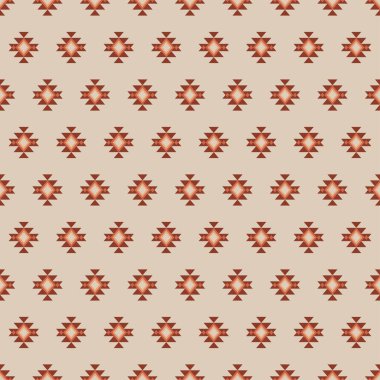 Etnik Aztek deseni kusursuz. Kabile Navajo deseni. Geometrik süs. Boho tarzında vektör illüstrasyonu. Halı tekstil deseni.