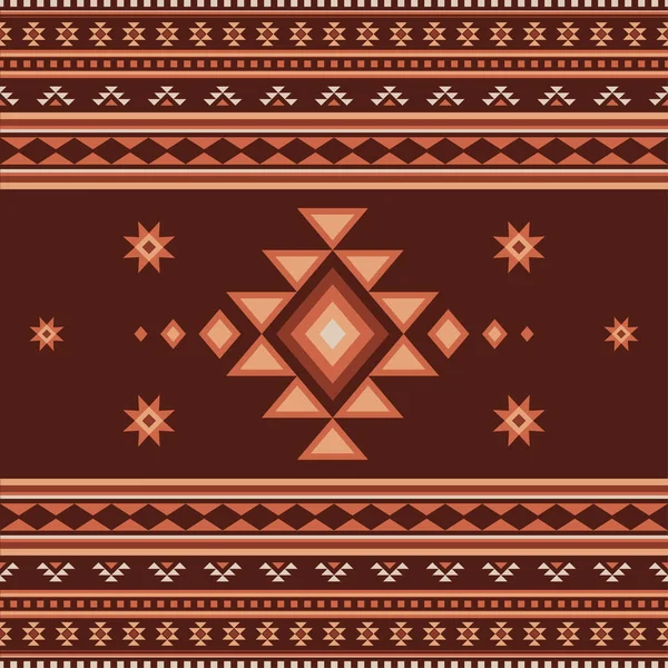 Ethnische Azteken Nahtlose Muster Tribal Navajo Muster Geometrisches Ornament Vektorillustration — Stockvektor
