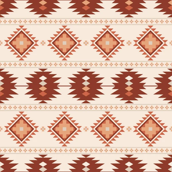 エスニック Aztec シームレスなパターン トライバルナバホパターン ブーフスタイルのラグテキスタイルプリントテクスチャにおける幾何学的な装飾のベクトルのイラスト — ストックベクタ