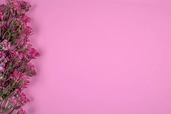 ピンクの背景 バレンタインデー 上からの眺め ロイヤリティフリーのストック写真