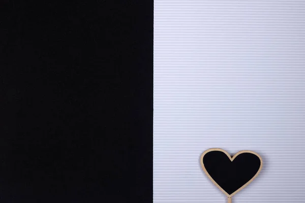 黒と白の背景 バレンタインデー 上からの眺め カード ストックフォト
