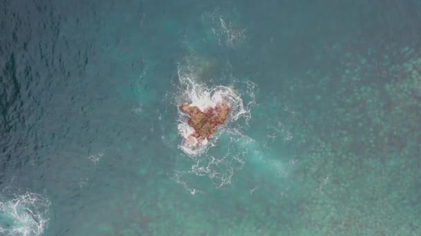 Great Video Drone Rock Madeira Portugal Called Ribeira Janela — Αρχείο Βίντεο