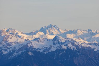 Beautiful view from the summit called Santis der Berg on the mountains of the Canton of Appenzell and St. Gallen.