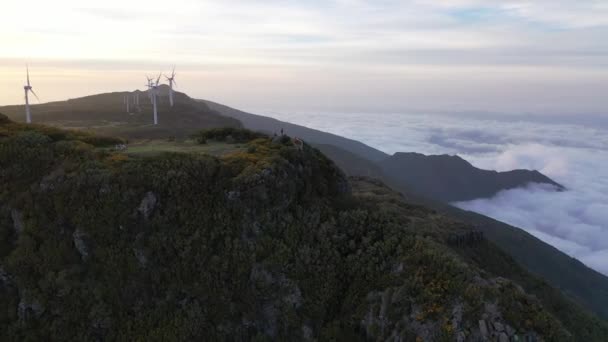 Hämmästyttävä Näkymä Yli Portugalin Näköalan Nimeltä Bica Cana Ihanalla Madeiran — kuvapankkivideo