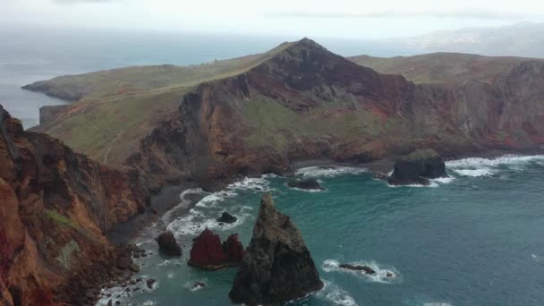 Epic Flight Wonderful Viewpoint Called Ponta Loureno Madeira Portugal Great — Vídeos de Stock