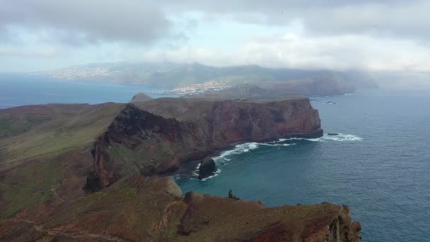 Península São Loureno Nordeste Madeira Miradouro Ponta Rosto Portugal Tomada — Vídeo de Stock