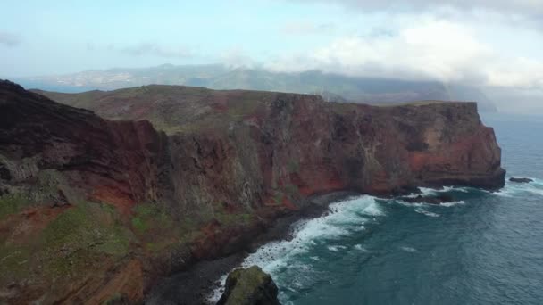 Flying Ponta Sao Lourenco Popular Hiking Area Madeira Island Portugal — Stock Video