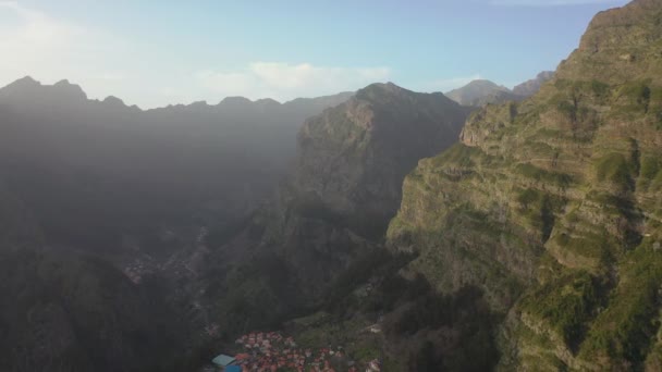 Aerial Views Viewpoint Called Miradouro Eira Serrado Madeira Portugal Beautiful — Vídeos de Stock