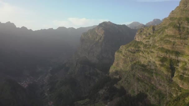 Aerial Views Viewpoint Called Miradouro Eira Serrado Madeira Portugal Beautiful — Vídeo de Stock