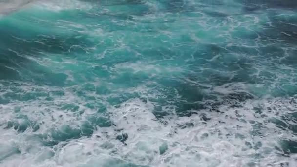 Skvělé Letecké Záběry Nad Tyrkysově Modrým Atlantikem Ideální Pro Potápění — Stock video