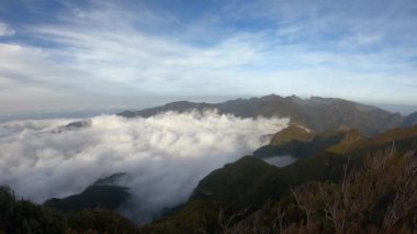 Epic 4K time lapse in the mountains of Madeira at a viewpoint called Bica da Cana on Pico Ruivo.
