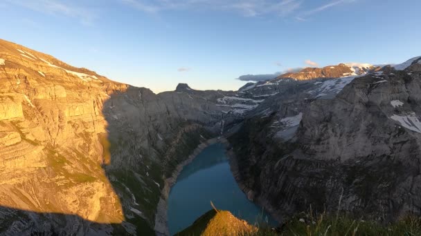 Amazing Footage Beautiful Places Switzerland Wonderful Time Lapse Lake Called — Stockvideo