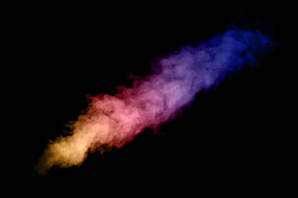Niebla Nublada Con Muchos Colores Sobre Fondo Negro — Foto de Stock