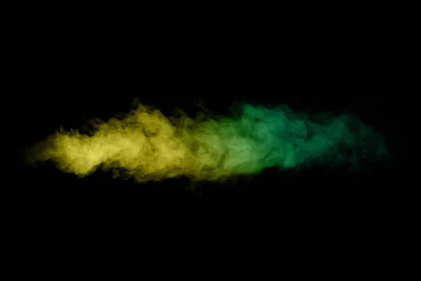 Fumaça Abstrata Várias Cores Brilhantes Fundo Preto — Fotografia de Stock