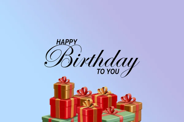 Beautiful Gift Card Birthday Nice Gradient Filter Background — Stock Photo, Image