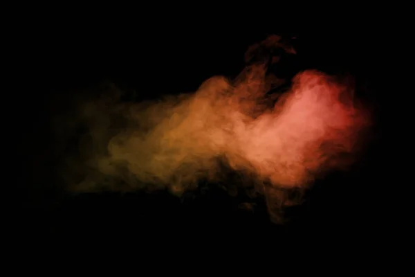 Kolorowy Dym Wybuchu Czarnym Tle — Zdjęcie stockowe