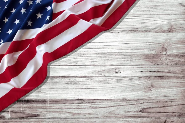 Amerikan Bayrağı Için Amerika Birleşik Devletleri Tatil Badanalı Ahşap Arka — Stok fotoğraf