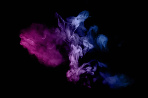 Close Fumaça Vapor Rosa Azul Colorido Formas Místicas Fabulosas Fundo — Fotografia de Stock