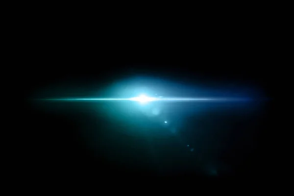 Lens flare, güneş patlaması, siyah arka plan üzerine flare.