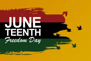 Haziran Özgürlük Günü, uçan kuşlarla fırça darbesi dokusu.