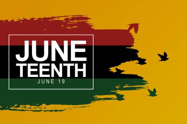 Haziran Özgürlük Günü, uçan kuşlarla fırça darbesi dokusu.