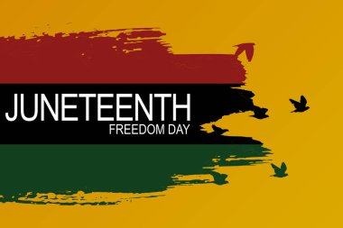 Haziran Özgürlük Günü, uçan kuşlarla fırça darbesi dokusu.