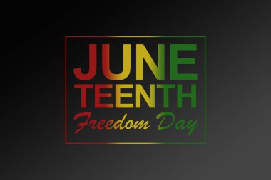 El vektör formatında Juneteenth Özgürlük Günü bayrağı çizin. Poster için kelimeler Emantipation Day ile Bayrak. Juneteenth sembol arka plan. Konsept tasarımı.