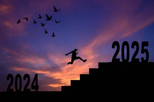 2025 'e çıkan biri. 2025 yılbaşı konsepti. Yeni yıl kartı 2025.
