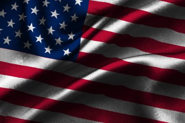 Dijital olarak üretilen Amerikan Bayrağı Rüzgarda Dalgalanıyor - 4K Ultra HD Görüntü