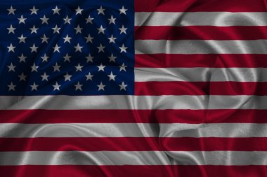 Dijital olarak üretilen Amerikan Bayrağı Rüzgarda Dalgalanıyor - 4K Ultra HD Görüntü