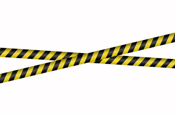 Warning tape, danger tape, caution tape, under construction. Vector illustration, warning tape, white background, warning taps