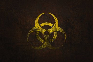 Grunge biyolojik tehlike sembolü. Soyut arkaplan.