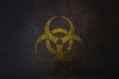 Grunge biyolojik tehlike sembolü. Soyut arkaplan.