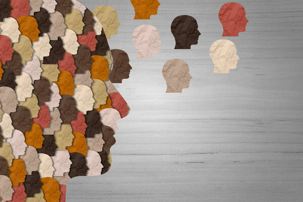 Мультикультурное общество и празднование международной толерантности мультикультурной и африканской, азиатской, американской и кавказской культурной интеграции и гордости как мультикультурной группы