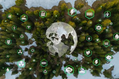 Çevre teknolojisi konsepti. Sürdürülebilir kalkınma hedefleri. SDG 'ler.