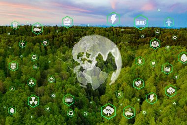 Çevre teknolojisi konsepti. Sürdürülebilir kalkınma hedefleri. SDG 'ler.