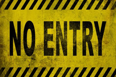 Slogan girilmiyor, dikkat arka plan uyarısı izin verilen alanı durdurun Geri alan, sarı bant kayıt ilerleme işareti güvenlik uyarı bölgesi vektör simgesi. Dikkat et, polis. Suç mahalli, yer.