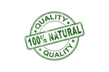 Beyaz Arkaplanda Tahta Damgalı% 100 Sertifikalı Organik Mühür.