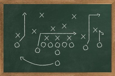 Tebeşirle çizilmiş futbol stratejisi