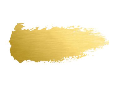 Altın christmas fırça darbesi izole arka plan üzerinde boya