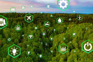 Çevre teknolojisi konsepti. Sürdürülebilir kalkınma hedefleri. SDG 'ler.