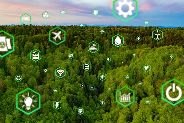 Çevre teknolojisi konsepti. Sürdürülebilir kalkınma hedefleri. SDG 'ler.