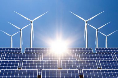 Güneş Rüzgâr Enerjisine Karşı Canlı Akıllı İnşaat Yerleşik Güneş Enerjisi