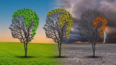 Yaşlanan Saç Kaybı Konsepti ya da androgenetik alopecia, saç çizgisinin çekilmesi ve kel kafanın tepesinde incelmesi ve ağaç olarak saç dökülmesi ve üç boyutlu resimleme elementleriyle ayrılması ile ilgili bir yaş..