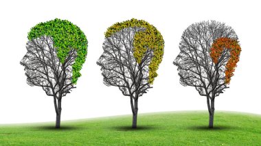 Yaşlanan Saç Kaybı Konsepti ya da androgenetik alopecia, saç çizgisinin çekilmesi ve kel kafanın tepesinde incelmesi ve ağaç olarak saç dökülmesi ve üç boyutlu resimleme elementleriyle ayrılması ile ilgili bir yaş..