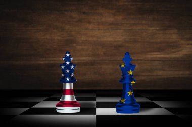 Amerika Birleşik Devletleri 'nin AB ülkelerinden ithalat ürünleri için gümrük vergisini artırmasının sembolüdür..