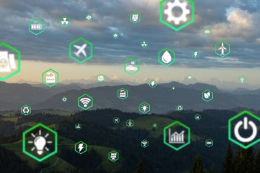 Çevre teknolojisi konsepti. Sürdürülebilir kalkınma hedefleri. SDG 'ler.