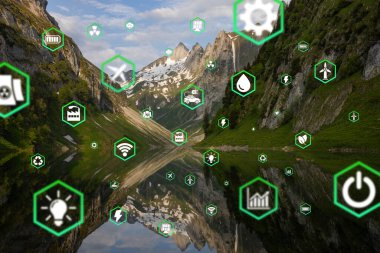 Çevre teknolojisi konsepti. Sürdürülebilir kalkınma hedefleri. SDG 'ler.