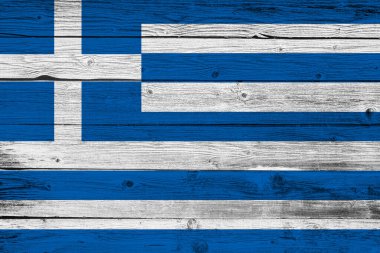 Külüstür tahta arka planda Yunanistan bayrağı var. Yunanistan 'ın Bağımsızlık Günü 25 Mart.